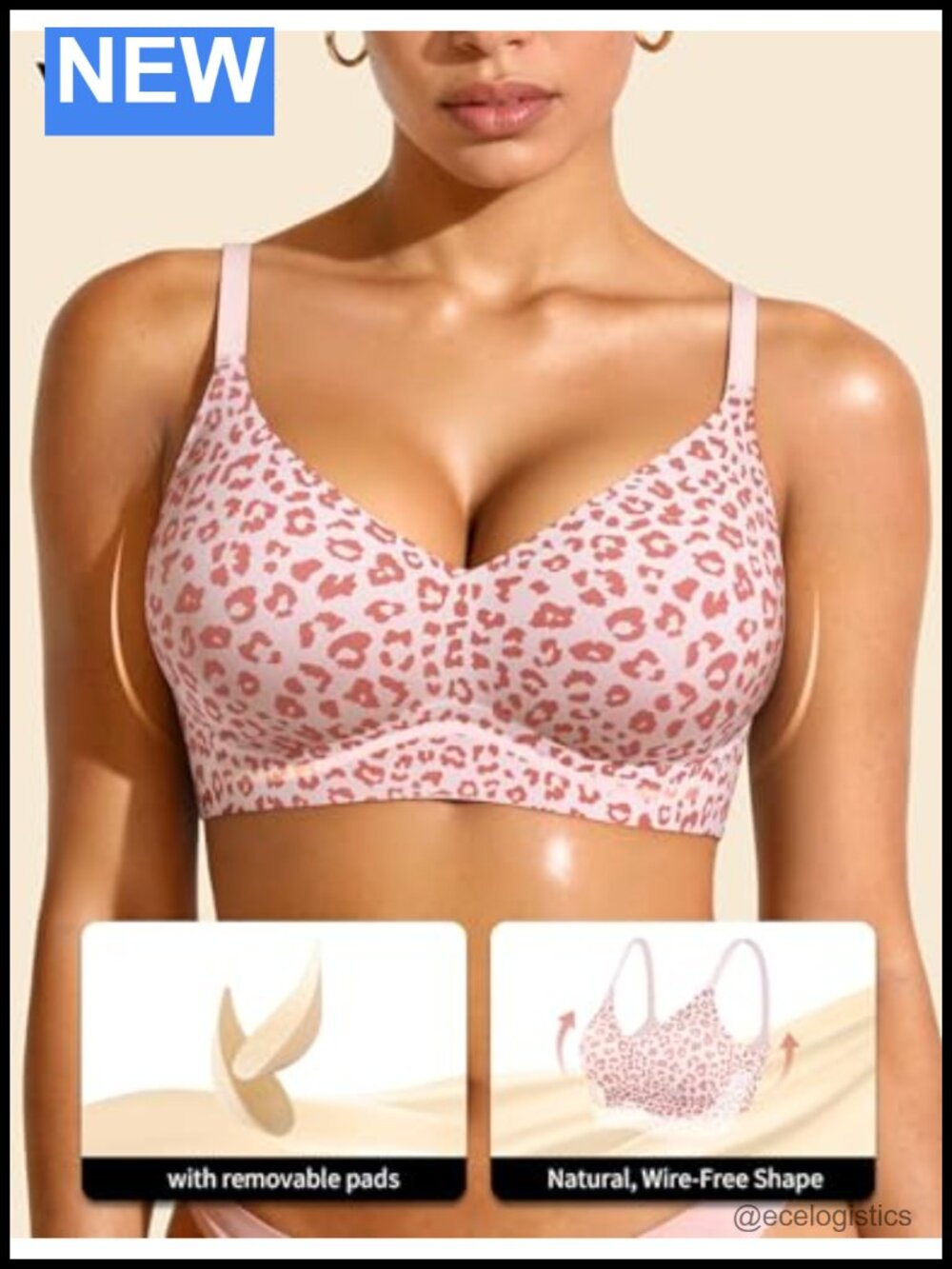 Seamless Wireless Push Up Bra Full Coverage Bralette View 4